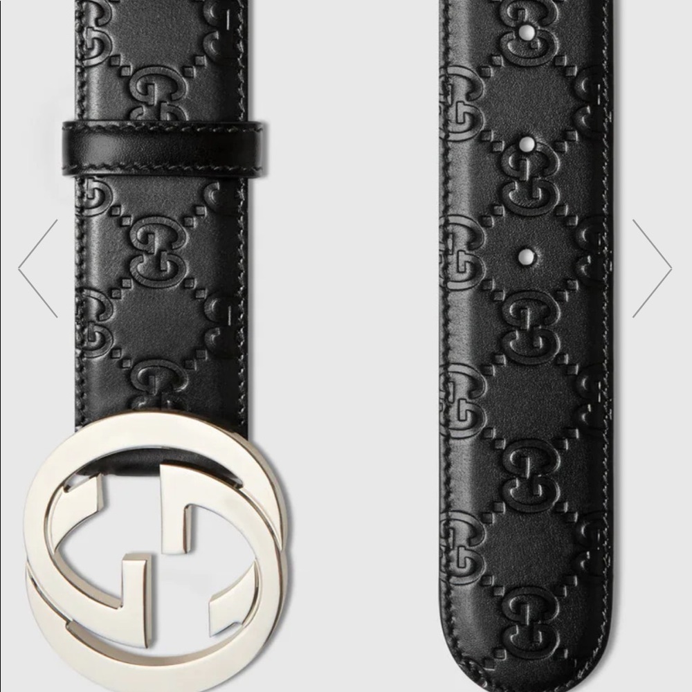 NEW💯 authentic Gucci men’s leather belt+ bag/dust